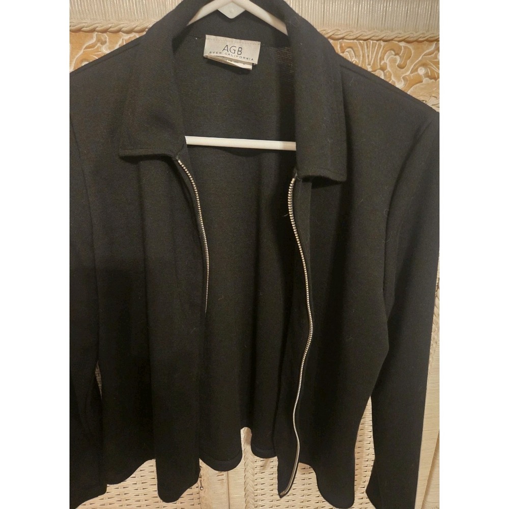 Womens Jacket Sz L AGB Byer Zipfront Lightweight Navy Made in USA - Mint - Picture 3 of 3